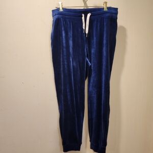 J. CREW velvet navy blue jogger velour casual Pants size M